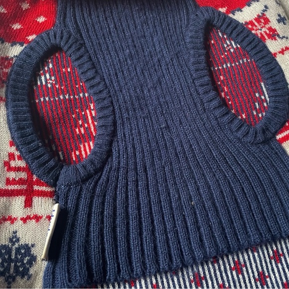 Dog Sweater - Vintage Vibe Holiday Reindeers Blueberry Pet S/M - Picture 8 of 11